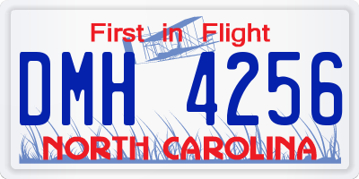 NC license plate DMH4256