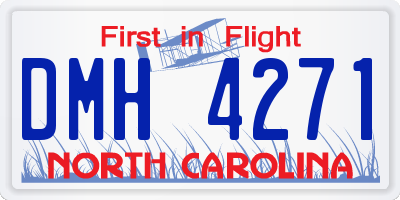 NC license plate DMH4271