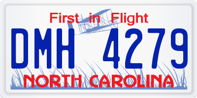 NC license plate DMH4279