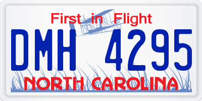 NC license plate DMH4295