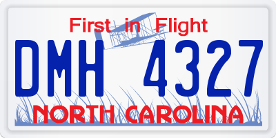 NC license plate DMH4327