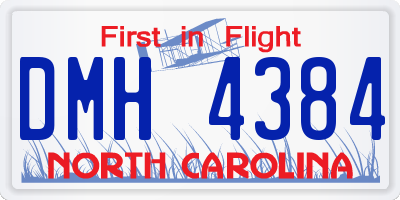 NC license plate DMH4384