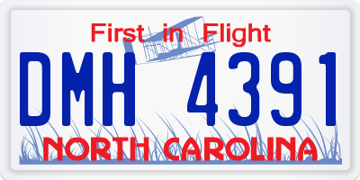 NC license plate DMH4391