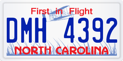 NC license plate DMH4392