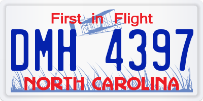 NC license plate DMH4397