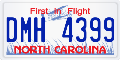 NC license plate DMH4399