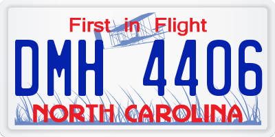 NC license plate DMH4406