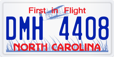 NC license plate DMH4408