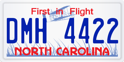 NC license plate DMH4422