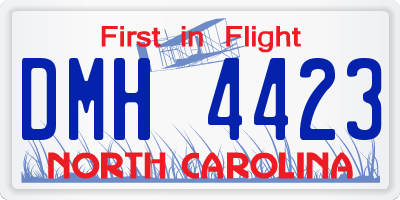 NC license plate DMH4423