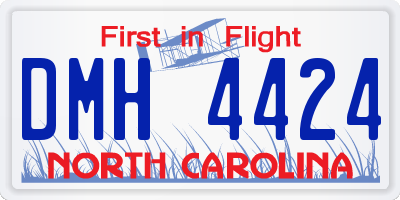 NC license plate DMH4424