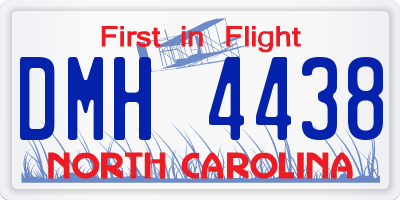 NC license plate DMH4438
