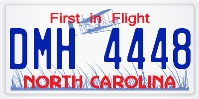 NC license plate DMH4448