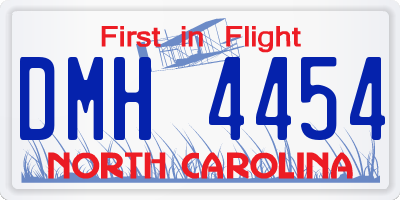 NC license plate DMH4454