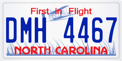 NC license plate DMH4467