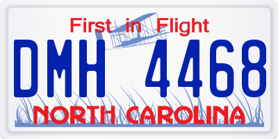 NC license plate DMH4468