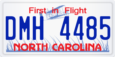 NC license plate DMH4485