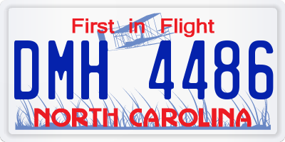 NC license plate DMH4486