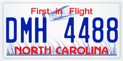 NC license plate DMH4488
