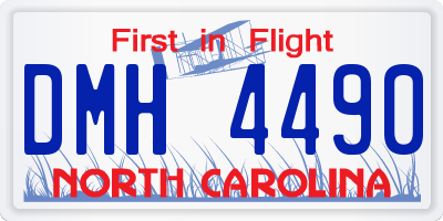 NC license plate DMH4490