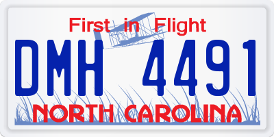 NC license plate DMH4491