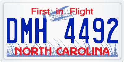 NC license plate DMH4492