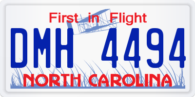 NC license plate DMH4494