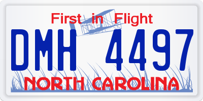 NC license plate DMH4497