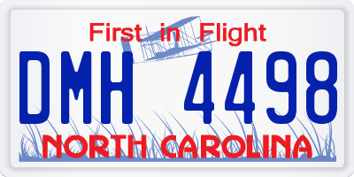 NC license plate DMH4498
