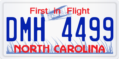 NC license plate DMH4499