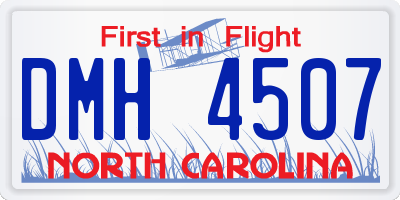 NC license plate DMH4507