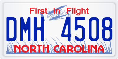 NC license plate DMH4508