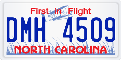 NC license plate DMH4509