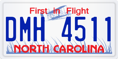 NC license plate DMH4511