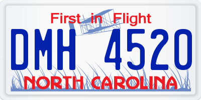 NC license plate DMH4520