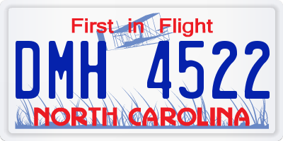 NC license plate DMH4522