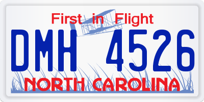 NC license plate DMH4526