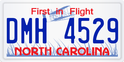 NC license plate DMH4529