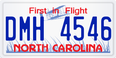 NC license plate DMH4546
