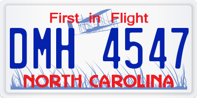 NC license plate DMH4547