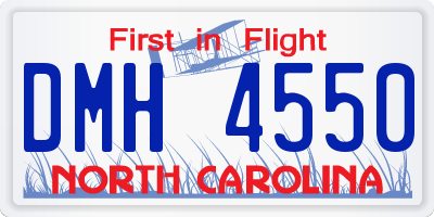 NC license plate DMH4550