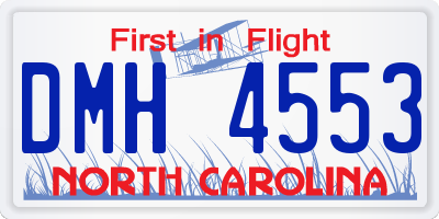 NC license plate DMH4553