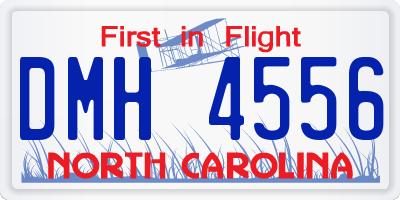 NC license plate DMH4556