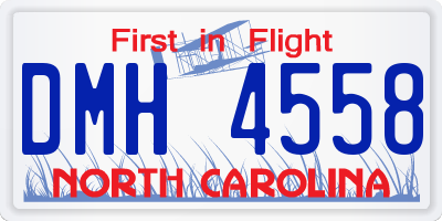NC license plate DMH4558