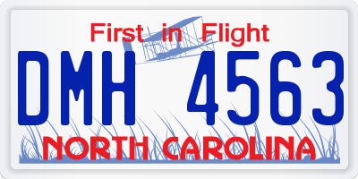 NC license plate DMH4563