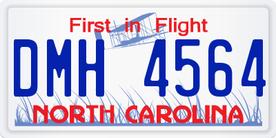 NC license plate DMH4564