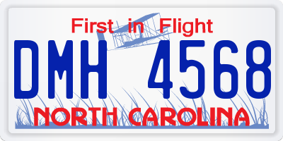NC license plate DMH4568