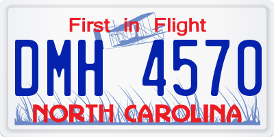 NC license plate DMH4570