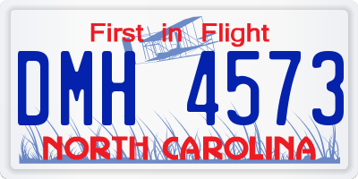NC license plate DMH4573