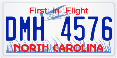 NC license plate DMH4576